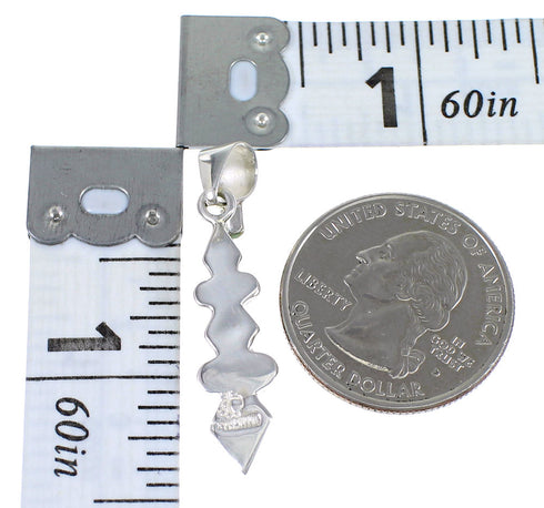 Genuine Sterling Silver Multicolor Southwestern Slide Pendant YX67815