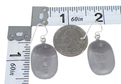 Sterling Silver Turquoise And Coral Southwestern Eagle Hook Dangle Earrings YX68061