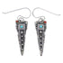 Sterling Silver Turquoise And Coral Southwest Hook Dangle Earrings YX68108