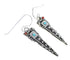 Sterling Silver Turquoise And Coral Southwest Hook Dangle Earrings YX68108