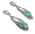 Sterling Silver Turquoise And Coral Southwestern Post Dangle Earrings YX68120