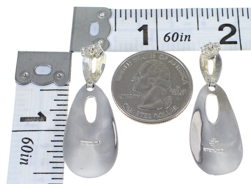 Sterling Silver Turquoise And Coral Southwestern Post Dangle Earrings YX68120