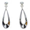 Multicolor Silver Southwest Post Dangle Earrings YX70837