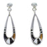 Multicolor Silver Southwest Post Dangle Earrings YX70837