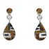Multicolor Silver Southwestern Tear Drop Post Dangle Earrings YX70846
