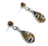 Multicolor Silver Southwestern Tear Drop Post Dangle Earrings YX70846