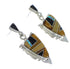 Southwest Silver Multicolor Post Dangle Earrings YX70863