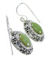 Turquoise And Sterling Silver Southwestern Hook Dangle Earrings YX68580