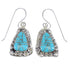 Sterling Silver And Turquoise Southwest Hook Dangle Earrings YX69767