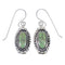 Southwestern Sterling Silver And Turquoise Hook Dangle Earrings YX78922