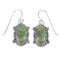 Sterling Silver And Turquoise Southwestern Hook Dangle Earrings YX78991