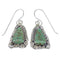 Turquoise Silver Flower Hook Dangle Earrings YX79086