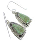 Turquoise And Silver Flower Hook Dangle Earrings YX79089