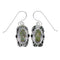 Southwest Turquoise And Authentic Sterling Silver Hook Dangle Earrings YX79101