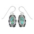 Southwest Genuine Sterling Silver Turquoise Hook Dangle Earrings YX79103