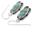 Southwest Genuine Sterling Silver Turquoise Hook Dangle Earrings YX79103