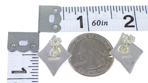 Southwestern Multicolor Sterling Silver Post Earrings WX71574