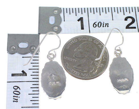 Southwestern Multicolor Sterling Silver Hook Dangle Earrings WX71650