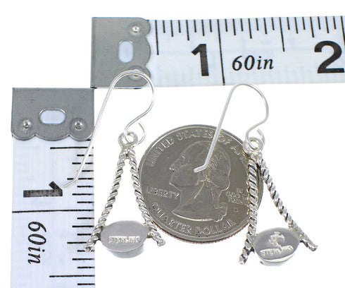 Multicolor Sterling Silver Southwest Hook Dangle Earrings WX71651