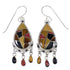 Southwestern Sterling Silver Multicolor Hook Dangle Earrings WX71679