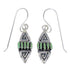 Southwestern Sterling Silver Turquoise Needlepoint Water Wave Hook Dangle Earrings QX69777