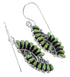 Authentic Sterling Silver Southwest Turquoise Needlepoint Hook Dangle Earrings QX69792
