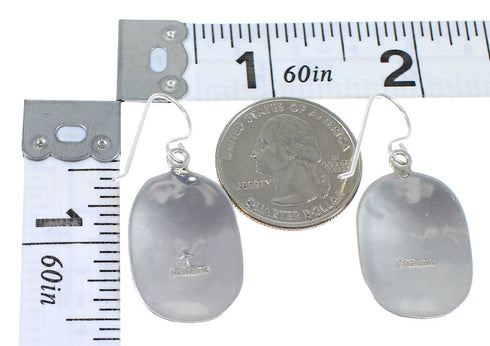 Sterling Silver Eagle Southwest Turquoise Hook Dangle Earrings QX70252