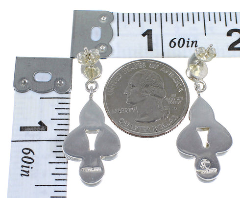 Southwestern Silver Multicolor Post Dangle Earrings YX71115