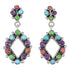 Multicolor Sterling Silver Southwest Post Dangle Earrings YX71124