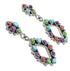 Multicolor Sterling Silver Southwest Post Dangle Earrings YX71124