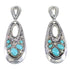 Sterling Silver Turquoise Opal Post Dangle Earrings QX72201