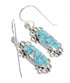 Turquoise Opal Silver Southwest Hook Dangle Earrings QX72339