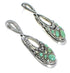 Turquoise Opal Authentic Sterling Silver Southwestern Post Dangle Earrings QX81791