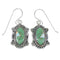 Southwestern Turquoise Opal Sterling Silver Hook Dangle Earrings QX81923