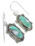 Southwest Turquoise Opal Authentic Sterling Silver Hook Dangle Earrings QX81925