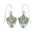 Authentic Sterling Silver Southwest Turquoise And Opal Hook Dangle Earrings QX81976