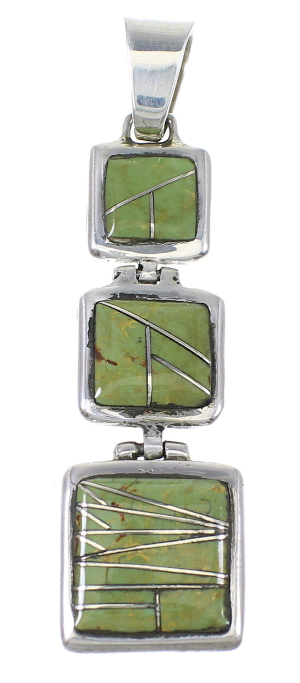 Turquoise Silver Slide Pendant YX73867
