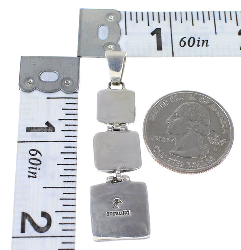 Turquoise Silver Slide Pendant YX73867