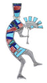 Multicolor Silver Kokopelli Pendant YX73893