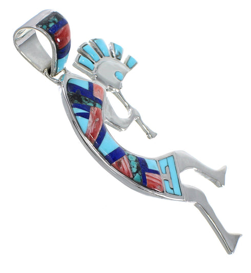 Multicolor Silver Kokopelli Pendant YX73893