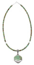 Turquoise Sterling Silver Southwest Bead Necklace Set AX77449