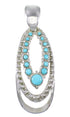 Silver Turquoise Southwest Pendant AX78483