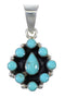 Sterling Silver Turquoise Pendant AX78513
