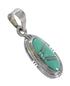 Silver Turquoise Inlay Southwestern Pendant AX78689