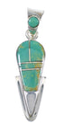 Southwest Turquoise Inlay Sterling Silver Pendant AX78730