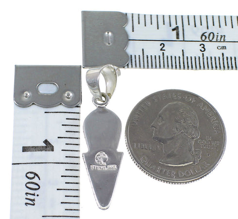 Southwest Turquoise Inlay Sterling Silver Pendant AX78730