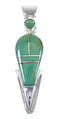 Turquoise Inlay Sterling Silver Jewelry Pendant AX78732