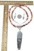 Multicolor Native American Village Pendant And Bead Necklace Set WX77553