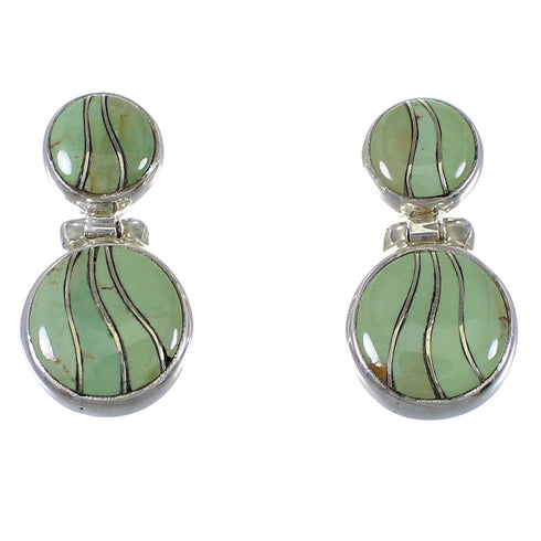 Sterling Silver Turquoise Southwest Post Dangle Earrings UX75723