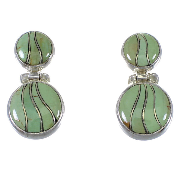Sterling Silver Turquoise Southwest Post Dangle Earrings UX75723